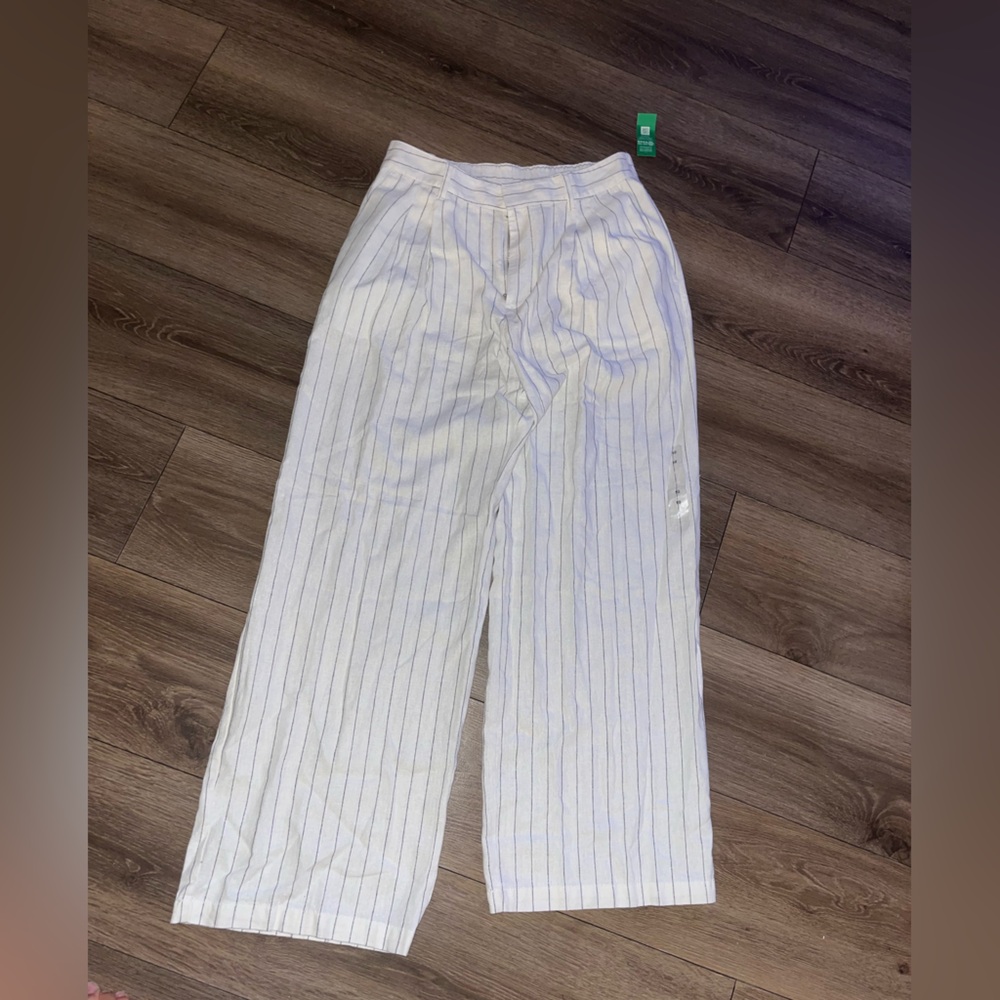 NWT GAP High Rise Linen-Cotton Trousers - Picture 6 of 10